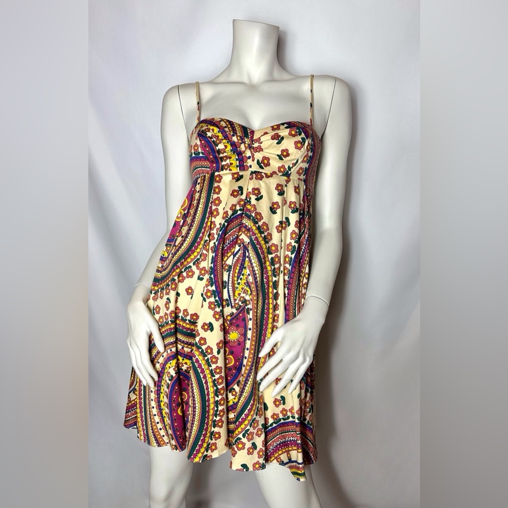 Betsey Johnson Dress Floral Paisley Colorful Size 0